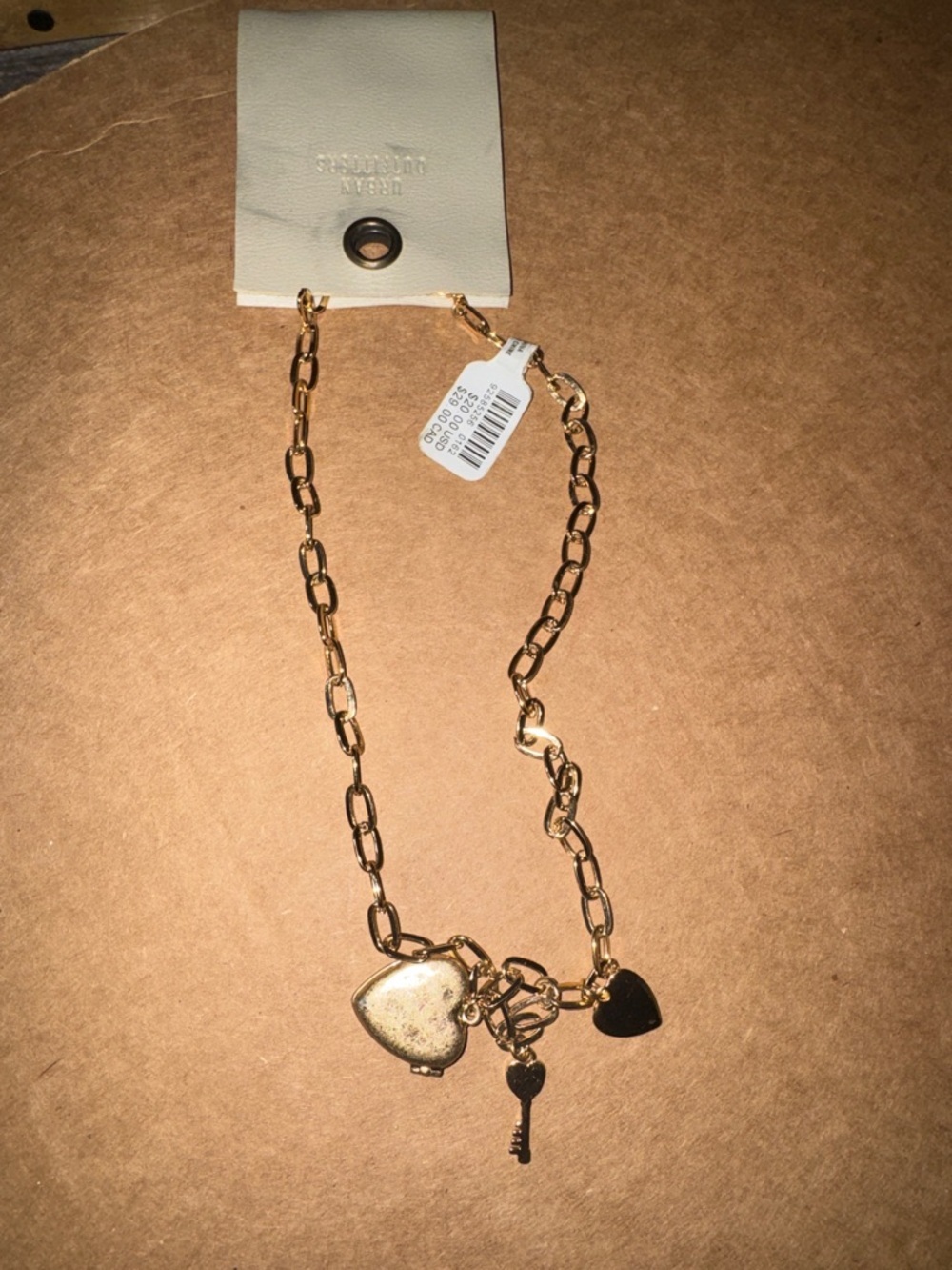 Gold Heart Locket Charm Necklace - Women Jewelry
